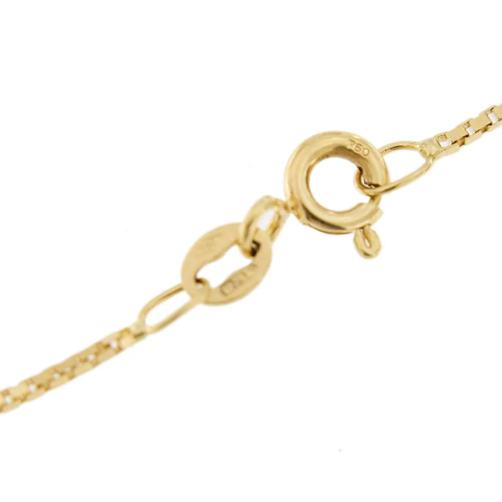 Collier maille vénitienne avec pendentif cœur en or jaune et diamants – Image 4