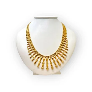 Collier plastron à pampilles en or jaune