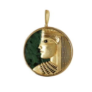 Jean & Pierre Bellin - Pendentif Zodiaque Vierge en or jaune et jade