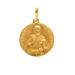Médaille en or jaune à motif de Saint Philippe