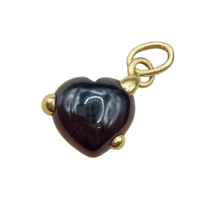 Pomellato - Pendentif cœur en or jaune et grenat